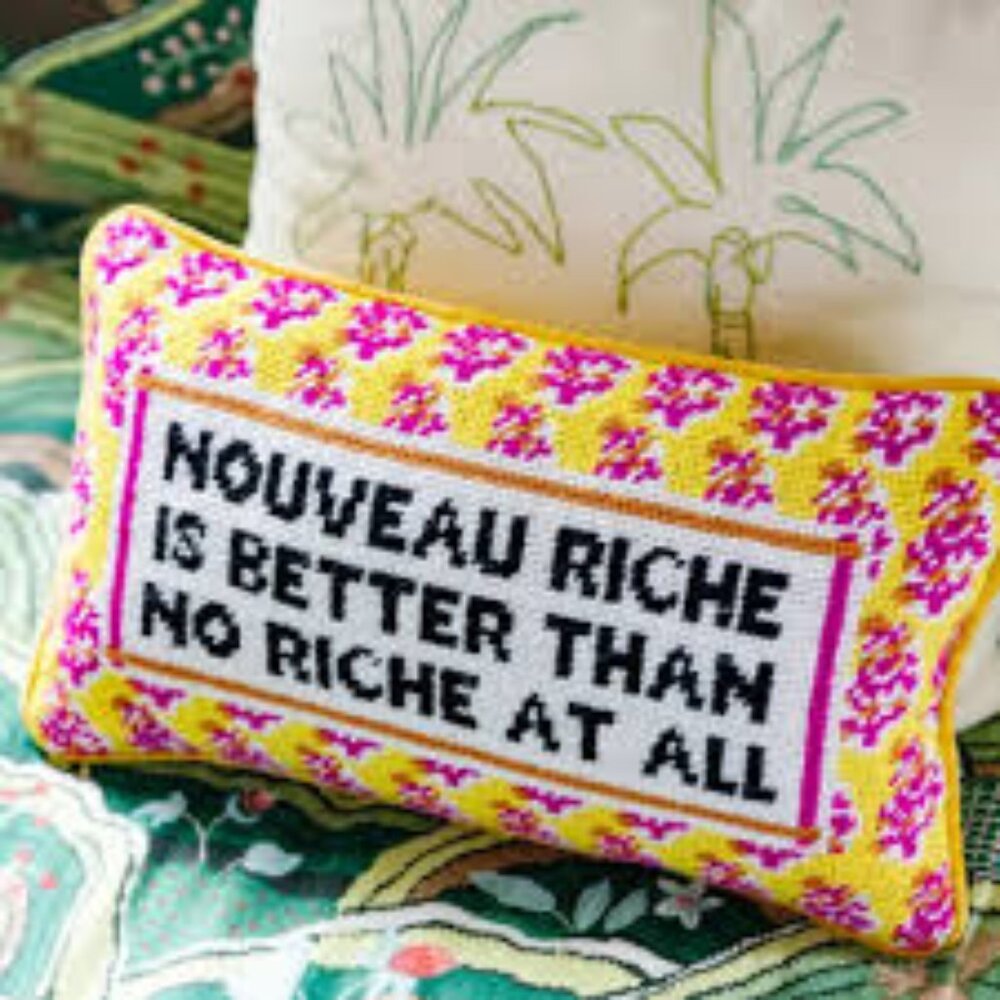 Furbish Studio Nouveau Riche Needlepoint Pillow